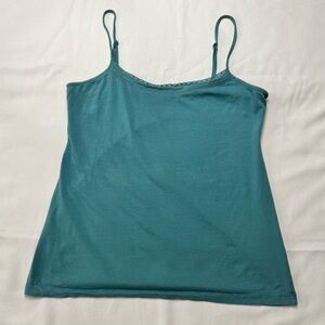 LOFT Teal Lace Camisole Top